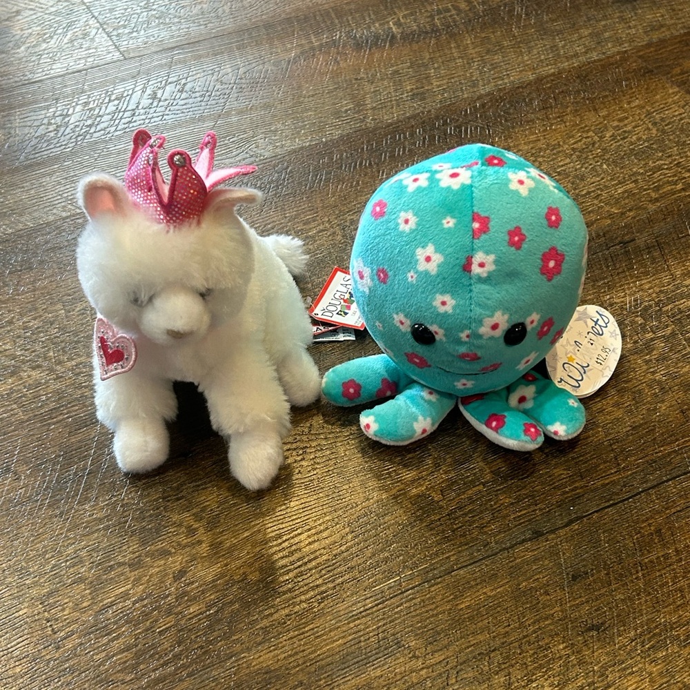 Douglas Princess Cat & Wishpets Octopus plush NWT